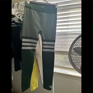 forest green sock gym leggings
